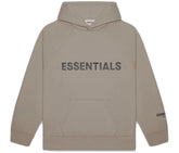 Fear of God Essentials Pullover Hoodie Applique Logo Taupe